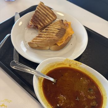 Thelma's Kitchen - Coconut curry soup and a ham cheese and bacon Panini - Salad Near Me - Kansas City, Missouri Thelma's Kitchen - Coconut curry soup and a ham cheese and bacon Panini - Salad Near Me - Kansas City, Missouri
