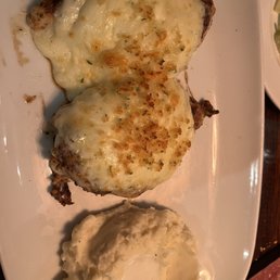 Grilled Chicken with Parmesan Cheese Crust and mash potatoes