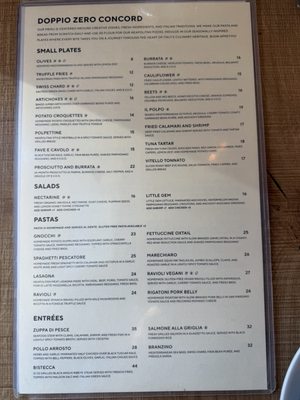 Menu photo 3 Doppio Zero Concord Veranda Concord, CA Menu photo 3 Doppio Zero Concord Veranda Concord, CA