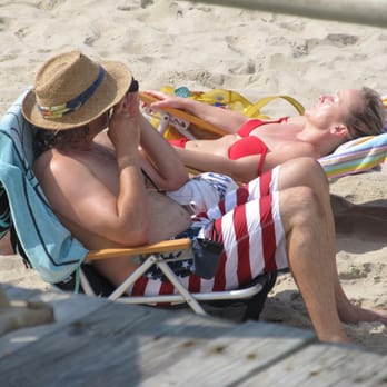 Ocean Grove Beach - patriotic beach goer - Beaches Near Me