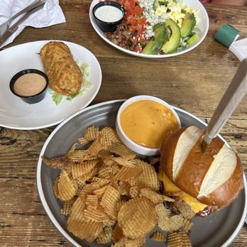 The Dublin Village Tavern - Irish Egg roll, Cob salad, and Pretzel brisket sandwich - Pubs Near Me - Dublin, Ohio The Dublin Village Tavern - Irish Egg roll, Cob salad, and Pretzel brisket sandwich - Pubs Near Me - Dublin, Ohio