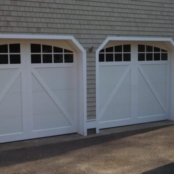 Ace Overhead Doors - A-brace look with bright white on white.  Steel doors with vinyl overlay, maintenance free with style! - Garage Door Services Near Me