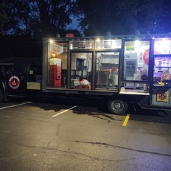 Nick's pizza truck - Night Time view of the truck..