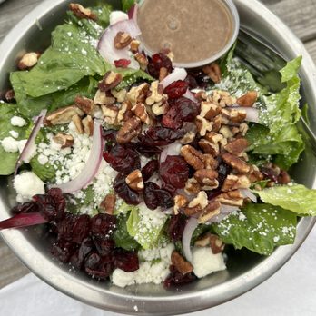 Protagonist Beer - Salad with cranberries, nuts, red onion, and balsamic (v good dressing) - Pizza Near Me - Charlotte, North Carolina