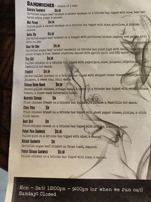 Menu photo 2 Pit 105 Williston, ND Menu photo 2 Pit 105 Williston, ND