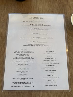 Menu photo 1 Soan By Sasabune Express Los Angeles, CA Menu photo 1 Soan By Sasabune Express Los Angeles, CA