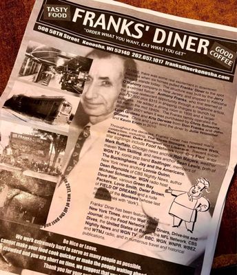 Menu photo 1 Franks Diner Kenosha, WI