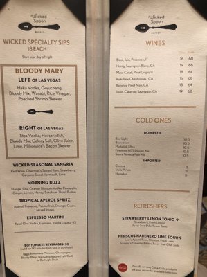 Menu photo 6 Wicked Spoon Las Vegas, NV