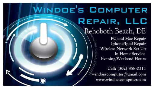 WINDOE’S COMPUTER REPAIR - Rehoboth Beach, Delaware - IT Services ...