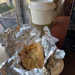 Arcedium Coffeehouse - $18 breakfast with a terrible latte and a microwaved tiny frozen quiche