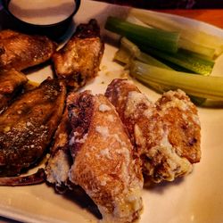 The Fat Rabbit - 10 wings - flats only.  1/2 barbecue, 1/2 parm cheese