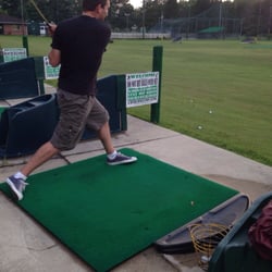 Fun Haven Golf - He was goofing off... We had fun! But I think we cld both benefit from lessons. Lol