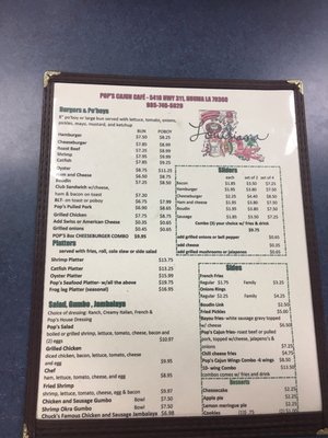 Menu photo 5 Pop’s Cajun Cafe Houma, LA