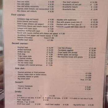 Luzzi - Menu 9/3/26 - Pizza Near Me - Rome, RM