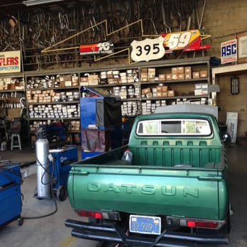 Ed Hanson's Muffler Service - shelf of parts - Auto Repair Near Me - Spring Valley, California