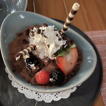Alaia - Chocolate mousse with fresh fruits and candy sticks - Asian Fusion Near Me - Kahuku, Hawaii Alaia - Chocolate mousse with fresh fruits and candy sticks - Asian Fusion Near Me - Kahuku, Hawaii
