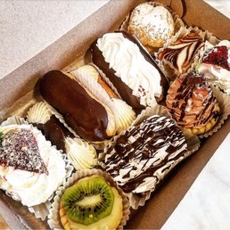 a box of assorted pastries a box of assorted pastries