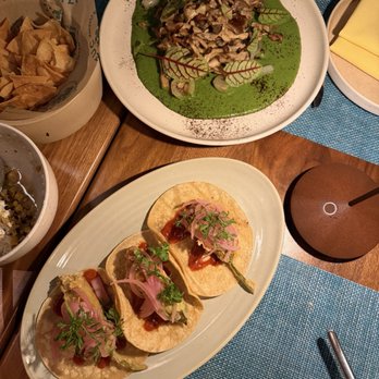 Talavera - Squash Blossom Tacos  Mushrooms con Pipian Verde - Mexican Near Me - New York, New York