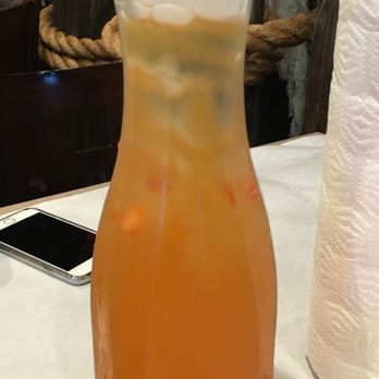 The Crab Shack - Delicious sparkling tea with fruit. This one had strawberries and peach. - Cajun/Creole Near Me - Gardena, California The Crab Shack - Delicious sparkling tea with fruit. This one had strawberries and peach. - Cajun/Creole Near Me - Gardena, California