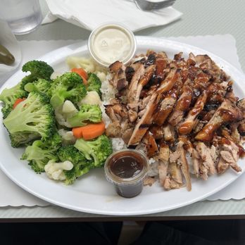 Peak Burger - Chicken teriyaki with steamed veggies. - Fast Food Near Me - La Mirada, California