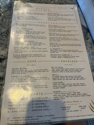 Menu photo 2 Otro Cafe Phoenix, AZ