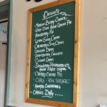 Berry Fields Cafe - List of pies and other sweet treats that are all homemade! - Cafes Near Me - Centralia, Washington