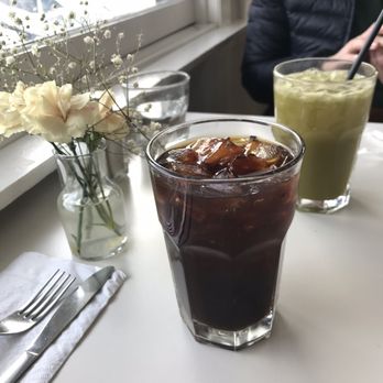 Gracie's Luncheonette - Iced Coffee and Iced Matcha Latte - American Near Me - Leeds, New York