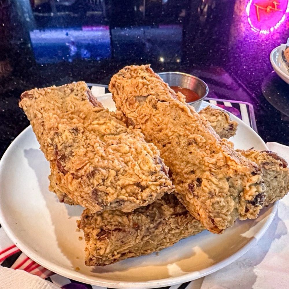 Lost & Found - Fried Ribs with Hennessy BBQ Sauce - Cocktail Bars Near Me - Houston, Texas Lost & Found - Fried Ribs with Hennessy BBQ Sauce - Cocktail Bars Near Me - Houston, Texas