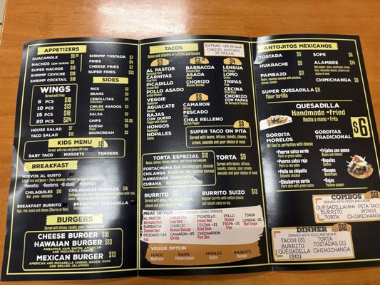 Menu photo 1 Super Tacos Morelos Cicero, IL