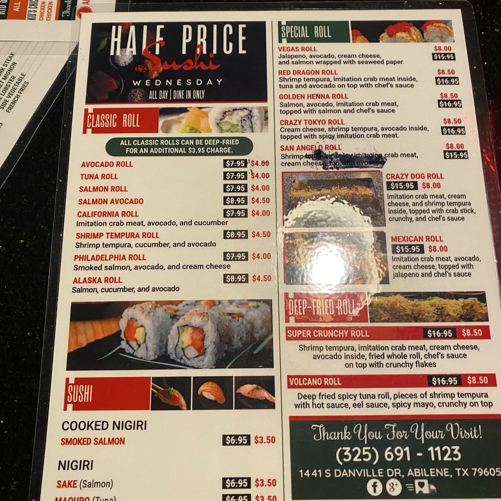 Tokyo Asia Fusion - Menu - Sushi Bars Near Me - Abilene, Texas