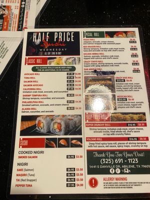 Menu photo 1 Tokyo Asia Fusion Abilene, TX