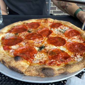 Nicky's Coal Fired - Margherita + Pepperoni - Pizza Near Me - Nashville, Tennessee Nicky's Coal Fired - Margherita + Pepperoni - Pizza Near Me - Nashville, Tennessee