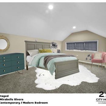 2nd City Homes, Inc - Bedroom Virtually Staged - Interior Design Near Me