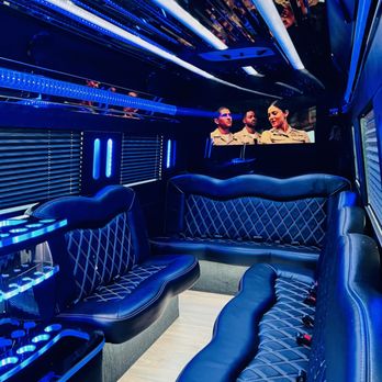 Lux VIP Transportation - Mercedes Benz Party LIMO Sprinter Van - Interior - Party Bus Rentals - Town Car Service Near Me - Naples, Florida