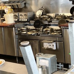 Waffle House - The waffle house was dirty and they say how it has not been clean in 1 week .