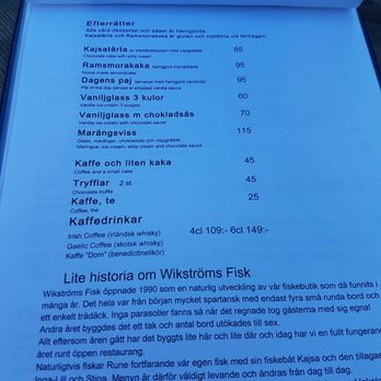 AB Wikströms Fisk - Efterätter och historien om restaurangen - Restaurants Near Me - Möja, Alberta