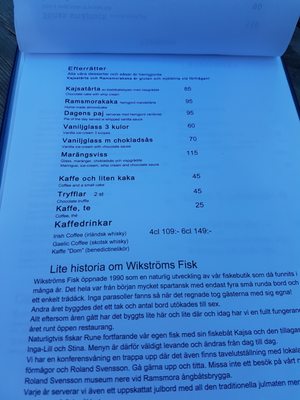 Menu photo 1 AB Wikströms Fisk Möja, AB