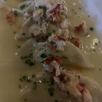 Spaghettini - Lobster Ravioli with Meyer Lemon Cream - Italian Near Me - Seal Beach, California Spaghettini - Lobster Ravioli with Meyer Lemon Cream - Italian Near Me - Seal Beach, California