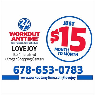 Workout Anytime Lovejoy 10341 Tara Blvd Jonesboro Ga Health Clubs Gyms Mapquest