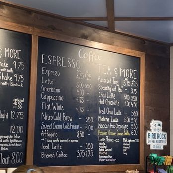 Scoops - Coffee menu - Ice Cream & Frozen Yogurt Near Me - La Jolla, California