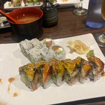 Party Sushi - philly roll, House Roll (both missing a few pieces i ate) - Sushi Bars Near Me - Berkeley, California