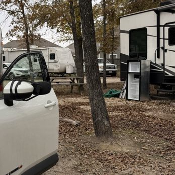 Jones Road RV Park - Junk refrigerator at the neighboring site. - RV Parks Near Me - Bryan, Texas Jones Road RV Park - Junk refrigerator at the neighboring site. - RV Parks Near Me - Bryan, Texas