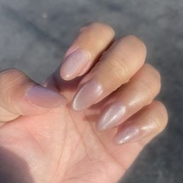Gel x- almond shape cateye color #7