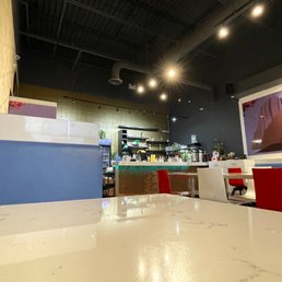 the interior of a fast food restaurant the interior of a fast food restaurant