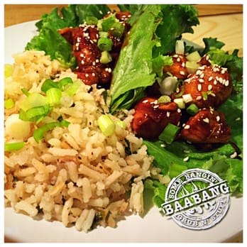 Baabang: Bangin Grub N' Stuff - Sweet/spicy moscato teriyaki glazers grilled chicken lettuce wraps topped w/ sesame seeds & green onions! For your next event! - Caterers Near Me Baabang: Bangin Grub N' Stuff - Sweet/spicy moscato teriyaki glazers grilled chicken lettuce wraps topped w/ sesame seeds & green onions! For your next event! - Caterers Near Me
