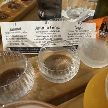 Heiwa Sake Brewery - 3 Sake flight. - Breweries Near Me - Burbank, California Heiwa Sake Brewery - 3 Sake flight. - Breweries Near Me - Burbank, California