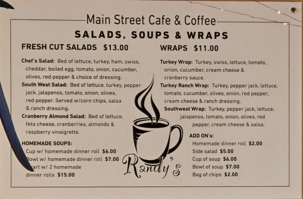 Menu photo 3 Randy's Main Street Coffee Brownsville, OR