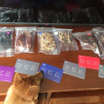 Real Dog Box - Left to right: turkey liver, pig ear, pollack, chicken feet, pork loin, lamb esophagus. Everything was a hit. EVERYTHING. - Pet Services Near Me - San Diego, California Real Dog Box - Left to right: turkey liver, pig ear, pollack, chicken feet, pork loin, lamb esophagus. Everything was a hit. EVERYTHING. - Pet Services Near Me - San Diego, California