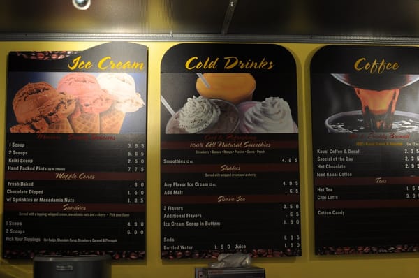Menu photo 8 Koloa Mill Ice Cream & Coffee Koloa, HI Menu photo 8 Koloa Mill Ice Cream & Coffee Koloa, HI