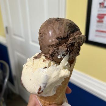 An Extra Scoop - Double scoop with Michigan Pothole on top and Butter Pecan on bottom - Ice Cream & Frozen Yogurt Near Me - Villa Rica, Georgia An Extra Scoop - Double scoop with Michigan Pothole on top and Butter Pecan on bottom - Ice Cream & Frozen Yogurt Near Me - Villa Rica, Georgia